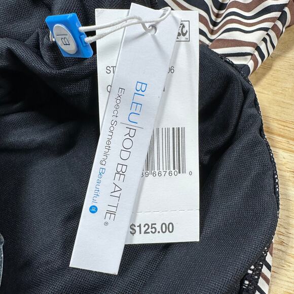 Bleu by Rod Beattie Animal Instinct Cap Sleeve One Piece Swimsuit Size 10 NEW - Picture 4 of 9